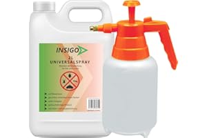 INSIGO Universal Anti-Insekten-Spray 2 Liter + 2 Liter Sprüher | Hochwirksame Insektenbekämpfung | gegen Insekten Larven & Eier auf Wasserbasis