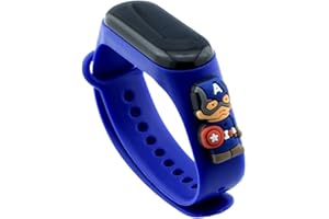GENERICO Orologio digitale braccialetto in silicone bambino bambina Sportivo cartoni animati - cinturino compatibile xiaomi mi band (Capitan A)
