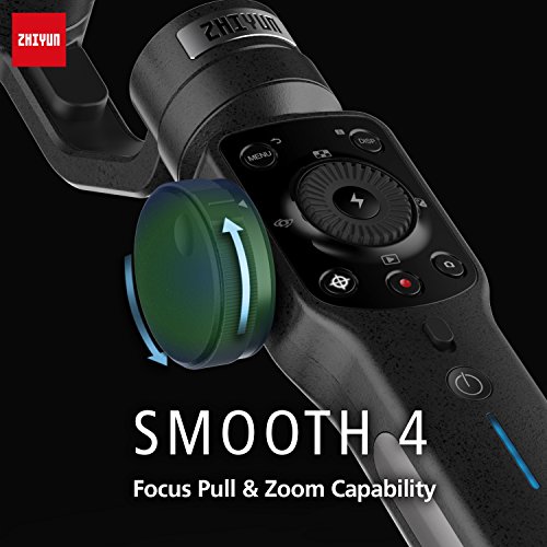 Zhiyun Smooth 4 Smartphone Stabilizer 3-Achsen Handheld Gimbal mit Focus Pull &Zoom Capability fÃ¼r Iphone Samsung Mobile Phone (schwarz)