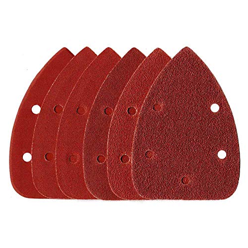 180 bl. P de D de W® - Lija 92 x 140 mm Delta - Multi - Abrasivos (de 5 agujeros 6 tipos de grano K40 ? K60 ? K80 ? K120 ? K180 ? K240 por 10