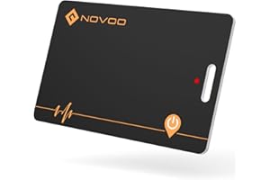 NOVOO Portafoglio sottile Tracker Ricaricabile Air Tag Card con Apple Find My (solo iOS) Smart Bluetooth Trovatore portafogli IP68 impermeabile SmartTag Card compatibile per portafoglio, passaporti