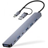 HEPU HP-B03 5-in-1 USB 3.0 HUB &ndash; 5 Portlu &Ccedil;oklayıcı + Type-C ve USB-A Girişli + Al&uuml;minyum G&ouml;vde