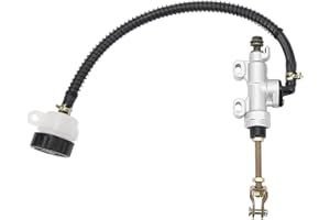 ‎TBEST hauptbremszylinder motorrad,quad Hintere Fußbremspumpe, Motorrad Hydraulische Bremspumpe hintere Fußbremse Hauptzylinder Pumpe Hydraulik Hauptbremszylinderpumpe mit Reservoir für Dirt Bike ATV(Weiß)