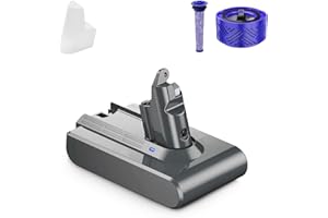 TAI XIN BATT Batería de Repuesto 21.6V 4600mAh Compatible con Dyson V6 SV04 DC58 DC59 DC61 DC62 DC72 DC74 Absolute Animal Motorhead Slim SV03 SV04 SV05 SV06 SV07 SV09 con Prefiltro y Postfiltro