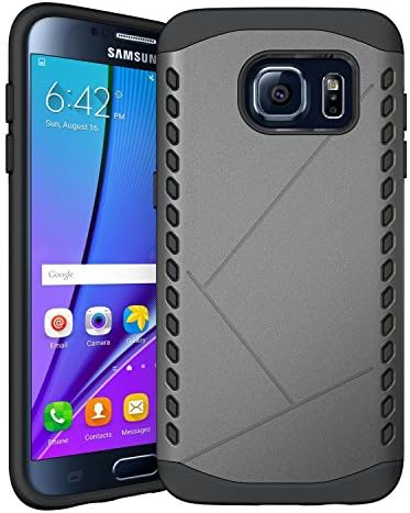 Samsung Galaxy S7 Case, JOOMFEEN Rugged ShockProof Dual layer Heavy Duty Soft Silicone Bumper and Anti-Scratch Hard Rigid PC Cover Combo Hybrid Protective Case Skin for Samsung Galaxy S7 - Grey