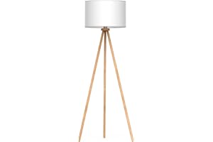 tomons Lámpara de Pie LED Lámpara de Suelo Moderno Lámpara Vertical en Madera con Trípode Removible para sala de Estar, Dormitorio, Estudio