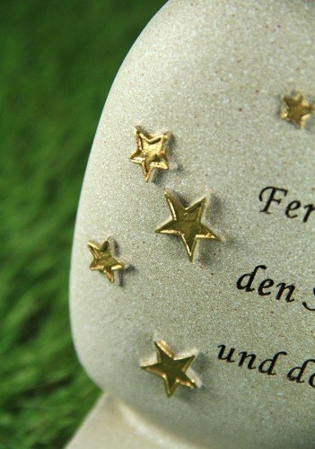 Grabherz mit Sternen und Aufschrift - 4