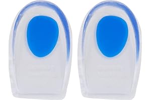 HEVIBK Lot de 3 paires de talonnettes en gel de silicone pour fasciite plantaire, épine calcanéenne et douleurs au talon d'Achille - talonnettes en gel et coussins absorbants (pour homme/taille L)