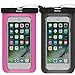 Price comparison product image 2 Pack Waterproof Case,iBarbe Universal Cell Phone Plasic TPU Dry Bag for iPhone 7 7 plus 6S 6/6S Plus 5/S/SE 5C samsung galaxy Note 5 s8 s8 plus S 8 S7 S6 Edge s5 etc.to 5.7 inch,Black+Rose