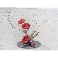 Klatschmohngesteck künstliche Blumen Tischgesteck Blumengesteck Seidenblumen Blumendekoration Muttertagsgeschenk