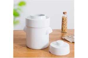 OUTILS ET NATURE Pot à choucroute avec pierres lacto-fermentation 10L Blanc