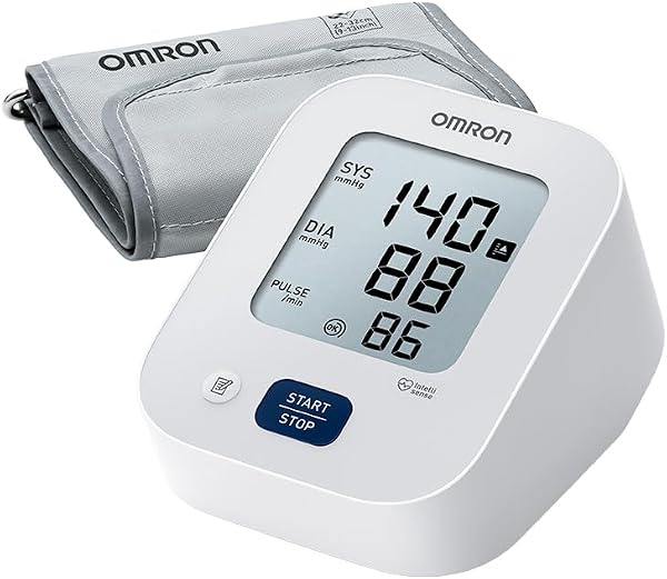 OMRON X2 Essential - Tensiómetro de brazo automático - Con indicador de hipertensión y detección de latido irregular - Memoria de hasta 30 lecturas - Validado clínicamente - Garantía 5 años - 22-32 cm - 1