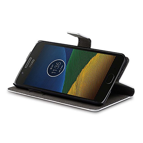 Funda Moto G5 Plus   Lincivius    Lenovo Moto G5 PLUS Bicolor  mariposa de color rosa oscuro  Estuche Wallet Originale Tapa Anti Golpes Resistente Accesorios Con Cierre Magn  tico