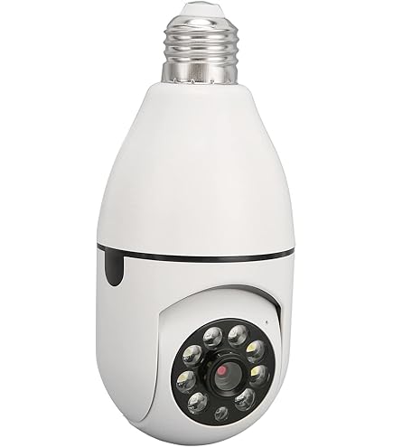 Light Bulb Camera, 5G Home Security Bulb Cameras,PTZ WiFi Camera With E27 Bulb Connector,Two Way Audio,Night Vision,Smart Motion Detection And Instant Alerts,Smart Pan/Tilt/Zoom Lamp
