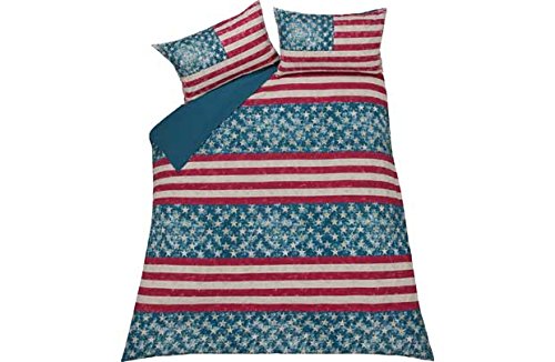 Stars and Stripes Multicoloured Bedding Set - Kingsize.