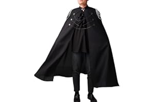 COSDREAMER Capa de bruja para hombre, capa medieval renacentista (Rojo Vino)