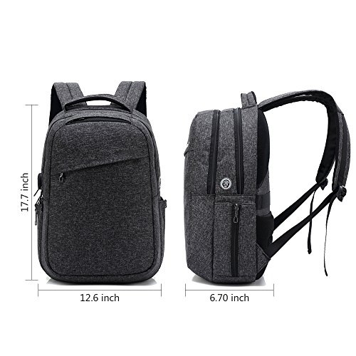 Wasserdicht Rucksack mit USB-aansluiting -Evershop Universal 15 6 Zoll Laptoptasche Diebstahlsicherung kratzfester Slim Backpack f  r Business School 