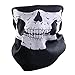 Price comparison product image Lmeno Black Skull Face Mask Stretchable Windproof Half Facemask Headwear Motorcycle Biker Cycling Riding mask Face Neck Warmer Duty helmet