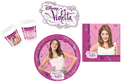 Partyset 36-tlg. * Disney Violetta * 8 Teller / 8 Becher / 20 Servietten