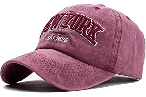 Joligiao Casquette de Baseball,Unisexe Vintage Jeans Chapeau Casquette Réglable Hip-hop Mode Snapback Sport Cap Broderie Lettres Trucker Motorcycle Cap