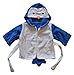 Produktbild BOMIO | Baby Bademantel Pinguin | Baby Kapuzen-Bademantel aus 100% hautfreundlichem Frottee | waschmaschinenfest und trocknergeeignet | bis 80cm Körpergröße 1-3 Jahre | Blau