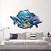 Produktbild QTXINGMU Unterwasser Fisch Dolphin 3D-Lebendige Fenster Wand Aufkleber DIY Wand Aufkleber Bad Wohnzimmer Schlafzimmer Haus Dekoration Poster