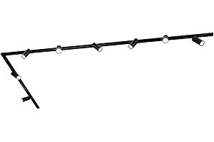 ‎LEDVION Ledvion - Smart LED Stromschienenbeleuchtung 3M + 8 Stromschienenstrahler (4.9W, RGB, Schwarz, Dimmbar), 1-phasige Stromschienenleuchte