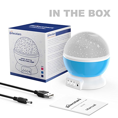 [Neueste Generation] LED Nacht Beleuchtung Lampe – Licht elecstars bis Ihr Schlafzimmer mit dieser Mond, Stern, Sky Romantische LED-Nachtlicht Projektor, – Beste Geschenk für Herren Damen Teens Kinder Einschlafhilfe - 5