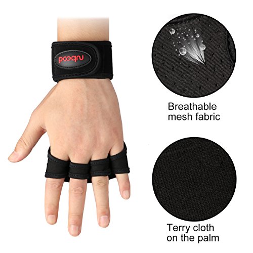 HiCool Hand Grips Pull Up Grips Wodies Trainingshandschuhe mit Handgelenkbandage für Calisthenics Crossfit Freeletics Gymnastik Turnen - 5