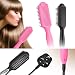 LONGKO 3 in 1 Hair Straightener , Pro Detangling Anion Hair straightening Brush,Electric Instant Magic Silky Straight Hair Styling Comb,Anti Scald Anti-static Ceramic Heating Massage Straightening Iron (Pink)