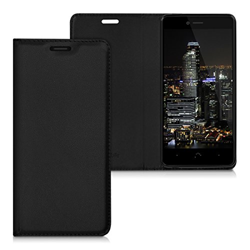 kwmobile Funda para bq Aquaris U Plus - Carcasa para m vil de Cuero sint tico - Case Plegable en Negro reviews kwmobile Funda para bq Aquaris U Plus - Carcasa para m vil de Cuero sint tico - Case Plegable en Negro