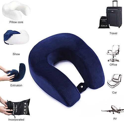 Temperature Sensitive Slow Rebound Memory Foam U Shaped Travel and Home Neck Pillow with Ergonomic Design Let User's Head Neck and Chin get Maximum Comfort in Any Sitting Position