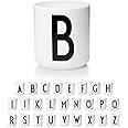 Design Letters Tazzine Caffe con Iniziale (A-Z) | Tazze Colazione Idee Regalo Uomo & Regalo Donna | Porcellana Tazzine Caffe 