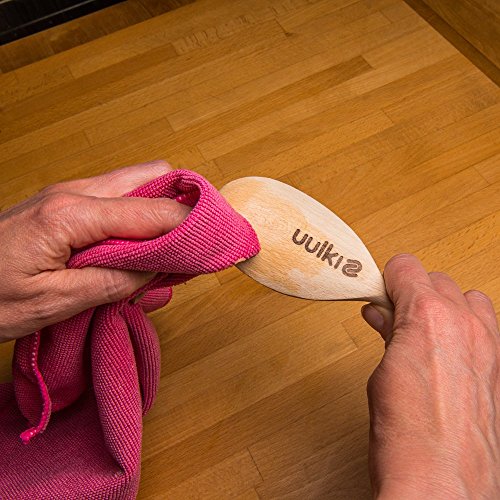 Uulki® Natürliche Holzpflege – 2 in 1 Holzwachs & Holzöl für Schneidebretter, Küchenhelfer, Küchenarbeitsplatten, Küchentische aus Holz und Bambus – Für Holz in der Küche Pflanzlich / Vegan – 250 ml - 7