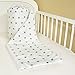 Amilian® Baby Cot Bumper Wrap Around Protection For Baby's Bed With Head Guard 100% hypo-Allergenic 100% Cotton Breathable and non-toxic materials Anti-allergic Stars Print White Available In 3 Sizes (420 cm x 30 cm) (360 cm 30 cm) (180 cm x 30 cm)