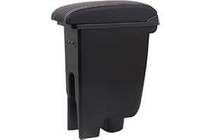 RENJMU Autoarmlehre Box, Center Console Storage Box, for Peugeot 107 Armlehne for Citroen C1/für Toyota for Etios for Aygo for Bj Armlehre Box Accessoires Store Box Zentrale Armlehnenkonsole (Farbe: B2 Schwa
