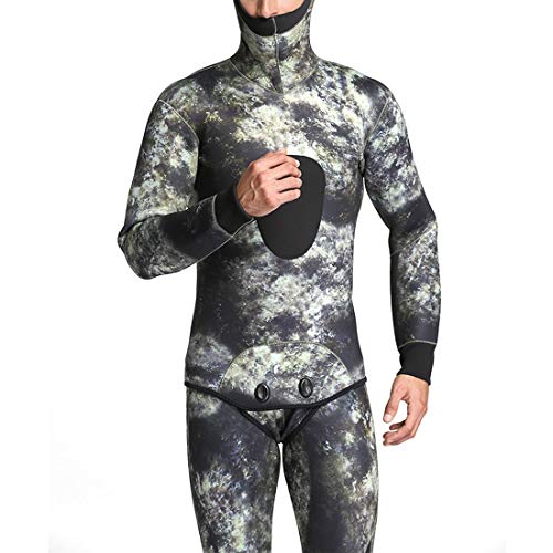 Preisvergleich Produktbild Kakjpsjaksml Neoprenanzug Herren Bademode Tauchen Surfen Camouflage Kleidung Sonnenschutz schweißabsorbierender Schnelltrocknend Kalt Isolierung Langarm, 2, XXL