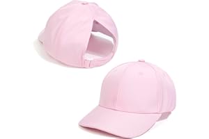 YAMEE Baseballkappe Pferdeschwanz für Kinder,Basecap für Mädchen Weich Atmungsaktives,Sonnenhut Kinder Sommer UV-Schutz,Baseball Cap Kinder Sport Freizeit,Mütze Kinder Schlichtes Stilvoll
