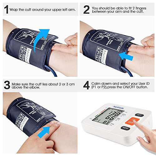 nursal-brazo-Tensimetro-digital-con-pantalla-Who-y-pantalla-grande-para-dos-usuarios-2-x-90-speicherbare-mediciones-automtica--Tensimetro-electrnico-brazo-del-Envo-22--42-cm