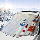 Das leichte und robuste Material lässt sich leicht zusammenfalten und trägt ein Bündel Taschen zur Aufbewahrung im Kofferraum oder auf der Rückseite des Fahrzeugs. Seitenschweller-Design verhindert Herunterfallen. Ziehen Sie einfach den Deckel und den Schnee, den Frost, das Eis oder die Blätter herunter, wenn Sie zurückkommen.