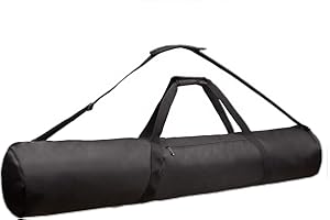 HWAMART Tripod Bag 47in Case Foam Padded - 1680D Nylon - Adjustable Shoulder Strap - 120cm x 20cm - Large Sturdy Storage Bag for Photography Equipment Monopod Light Stand