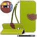 Produktbild HUDDU Grün Schutzhülle für Huawei Mate 10 Lite Hülle Blatt Magnet Design Slim Handyhülle Leder Tasche Wallet Case Cover Flip Kartenfach Magnetverschluss Stand Brieftasche Klapphülle