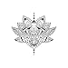 Tattify Tradtional Style Lotus Temporary Tattoo - Lotus Eater (Set of 2)