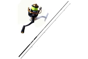 GENERICO Kit Pesca Spinning Trota Fiume Lago Canna Cucchiaini Rotanti Mulinello