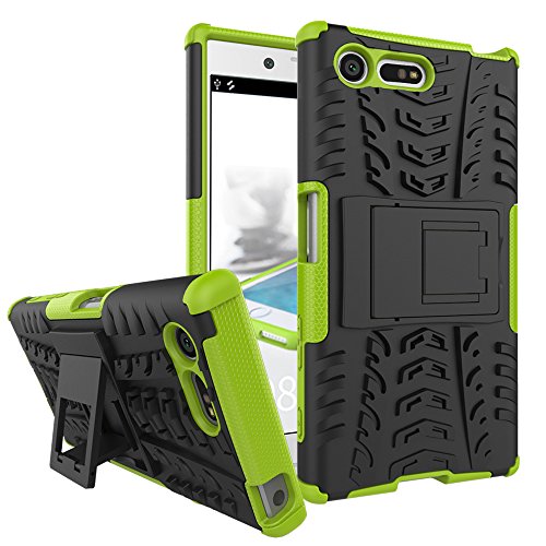 Preisvergleich Produktbild FoneExpert® X Compact Handy Tasche, Hülle Abdeckung Cover schutzhülle Tough Strong Rugged Shock Proof Heavy Duty Case für Sony Xperia X Compact (Grün)