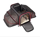 Material: tela Oxford Pet Online Bolsa de coche mascota perro y gato portátil de viaje Oxford exterior transpirable espacio sobredimensionado portador de mascotas