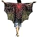Produktbild WOZOW Damen Schmetterling Kostüm Fasching Schals Nymphe Pixie Poncho Umhang für Party Cosplay Karneval Fasching (schwarz)