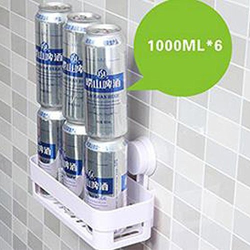 Itian Badezimmer Wasserdicht Saugnapf Regal, Lagerregale , Küchenregale (Weiß) - 4