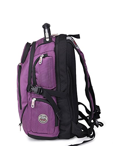 FreeBiz 18,4 Zoll Laptop Rucksack Notebooktasche Laptop-Tasche Rücksack Backpack Passend für bis zu 18-Zoll-Gaming Laptops für Dell, Asus, MSI, Alienware 18 Alienware 17 (Lila) Authentisch - 4