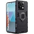TheGiftKart Tough Armor Bumper Back Case Cover for Mi Redmi Note 13 PRO 5G | Ring Holder & Kickstand in-Built | 360 Degree Protection Back Case Cover for Redmi Note 13 Pro 5G (PC & TPU, Black)